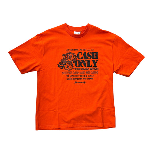 Cash Only Dash Tee- Orange