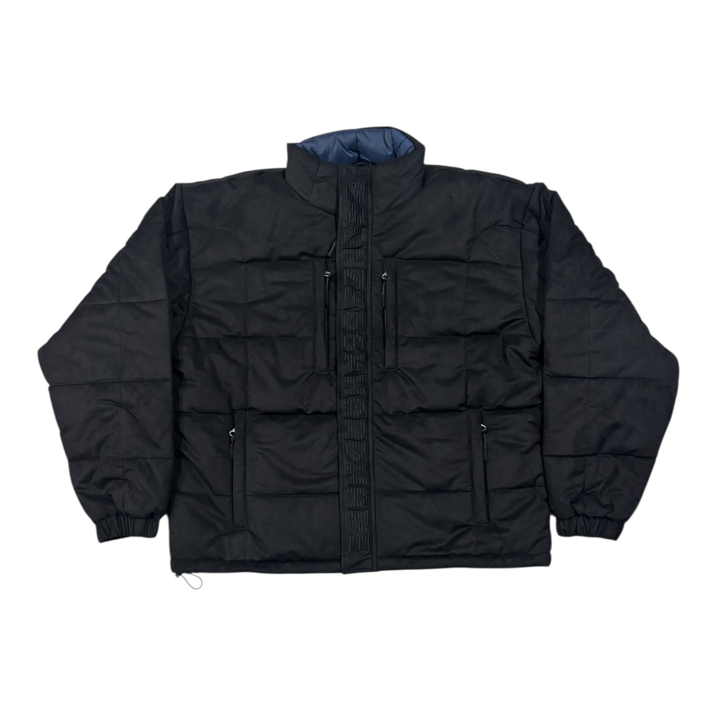 Bronze Faux Suede Puffer- Black