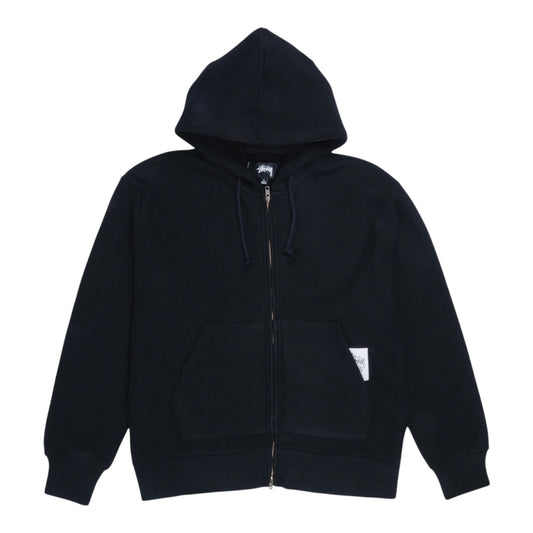 Stussy Brass Zip Knit Hood- Black