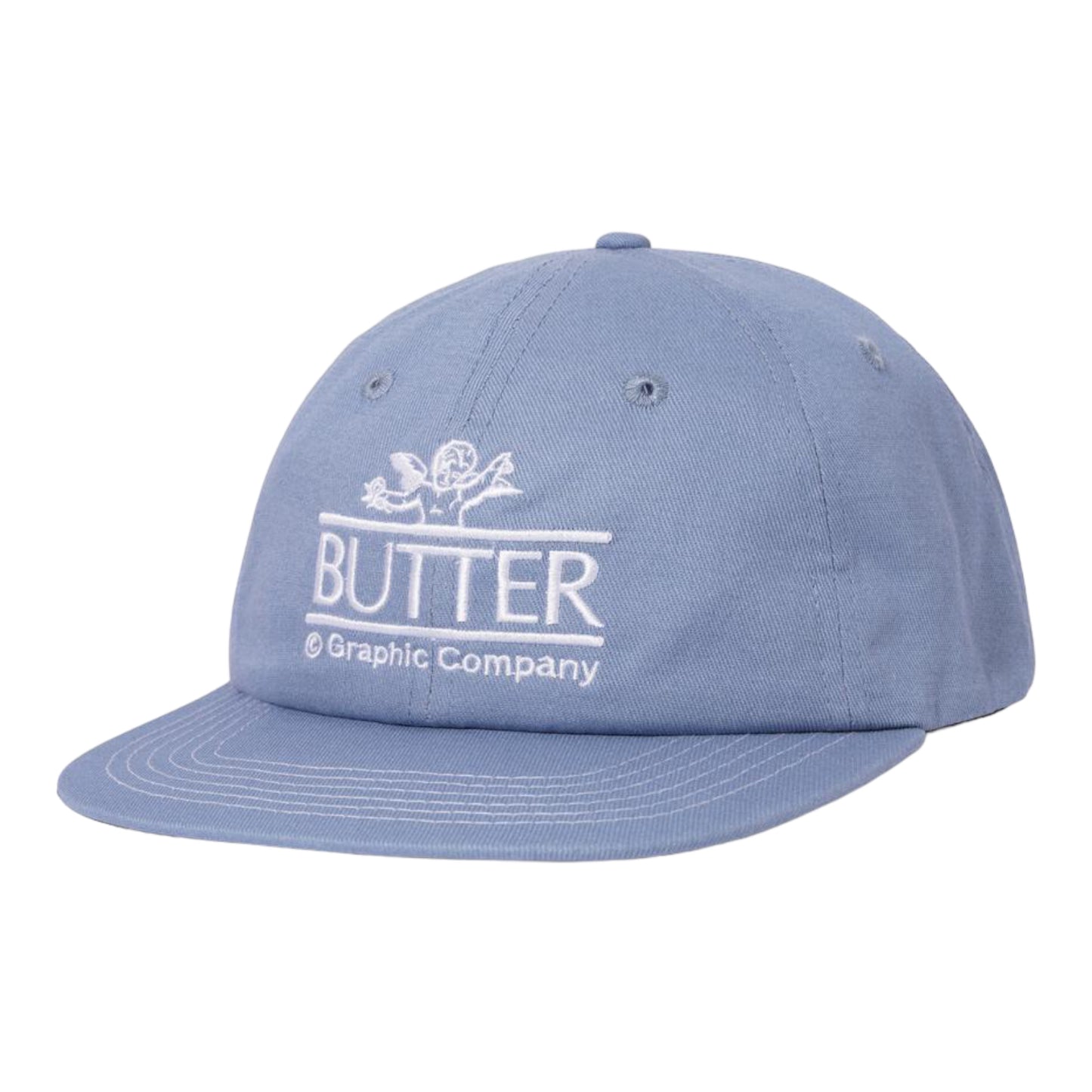 Butter Cherub 6 Panel Hat- Slate