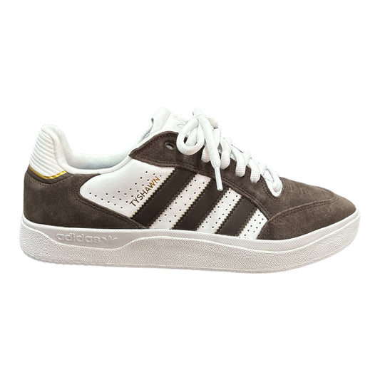 Adidas Tyshawn Low in Brown Suede with White Outsole .