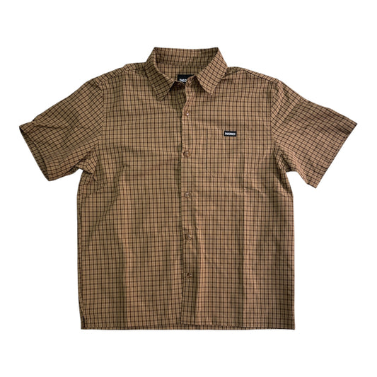 Theories Avignon Flannel Button Up- Caramel