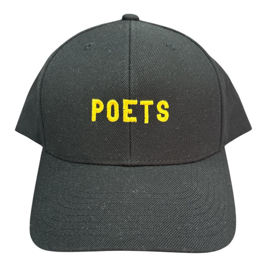 Poets Logo Embroidered Hat- Black