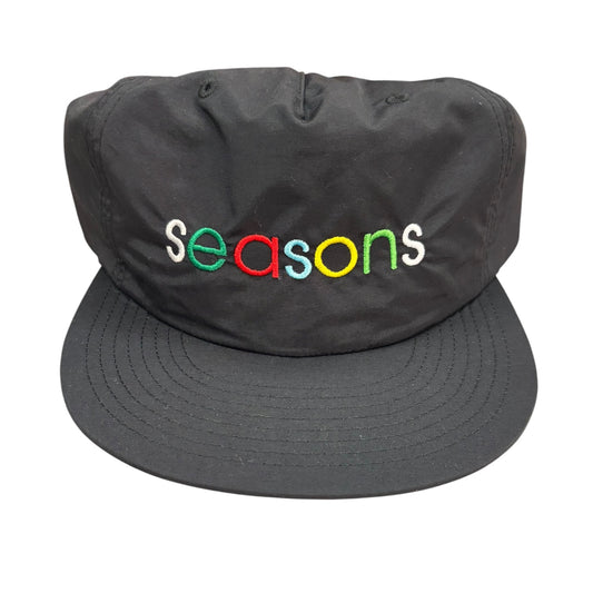 Seasons Stamp Nylon Hat- Black
