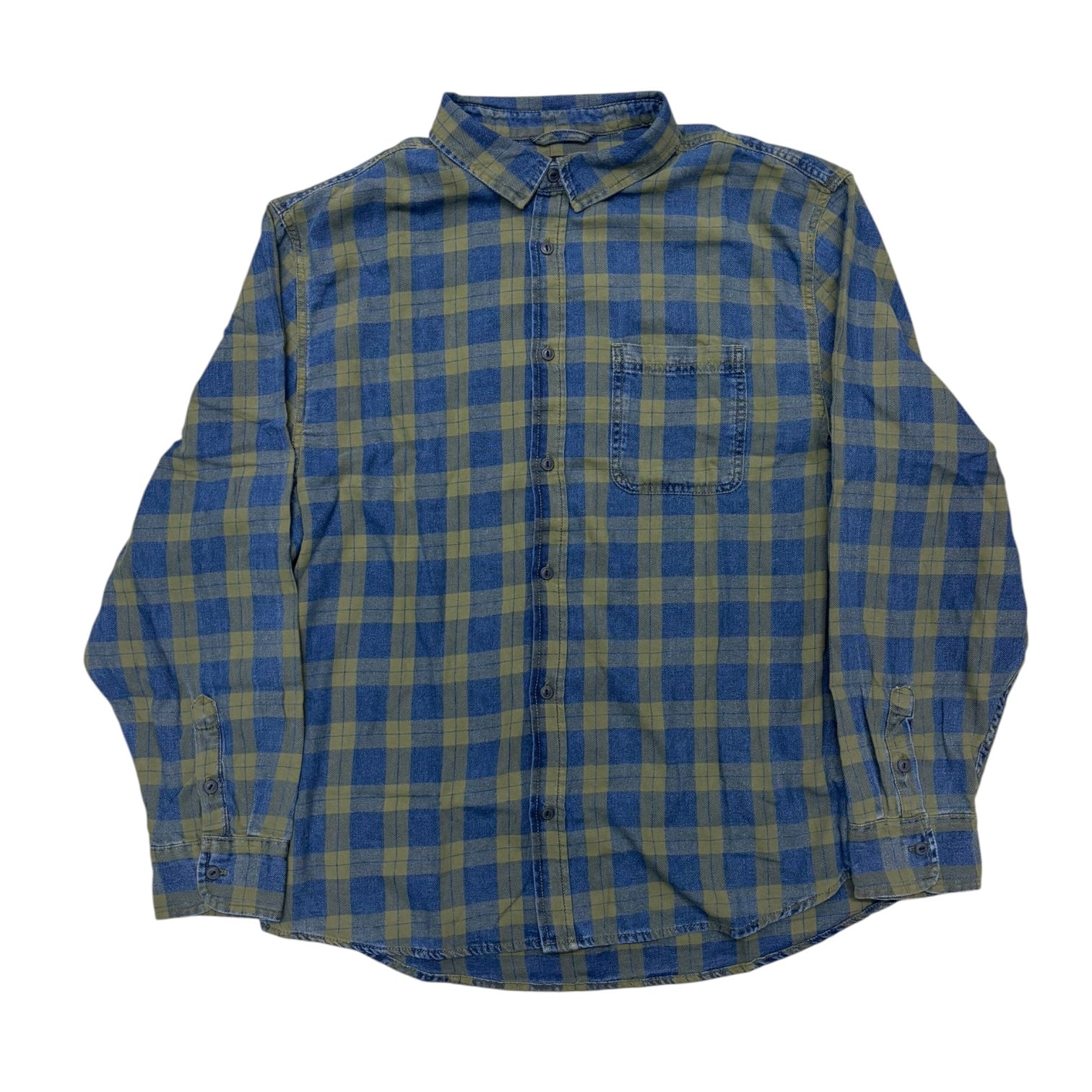 Vans Lawson Solid Oxford Long Sleeve Shirt- Green Balsam