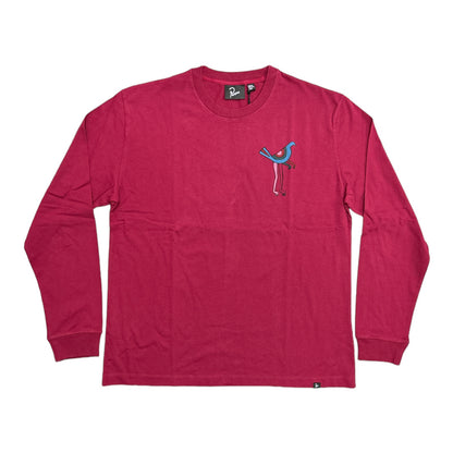 Parra Wine And Books Longsleeve Tee- Beet Red