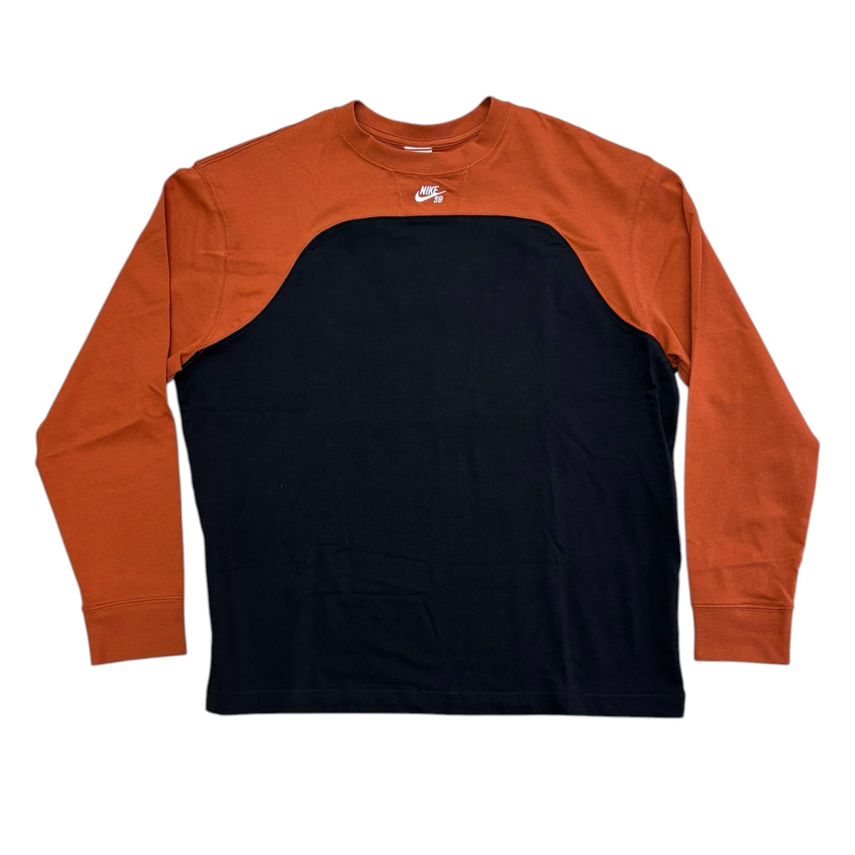 Nike SB Airmail Long Sleeve Tee- Black/Dark Russet-White