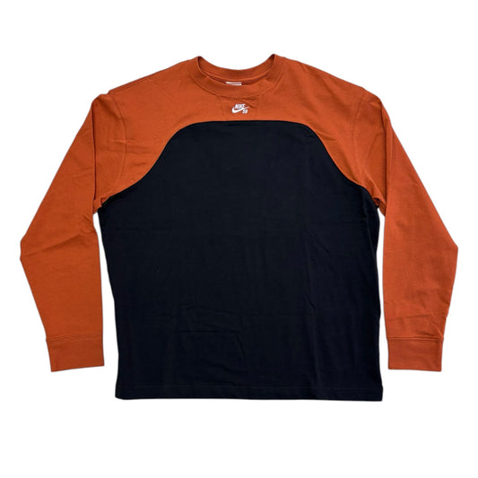 Nike SB Airmail Long Sleeve Tee- Black/Dark Russet-White