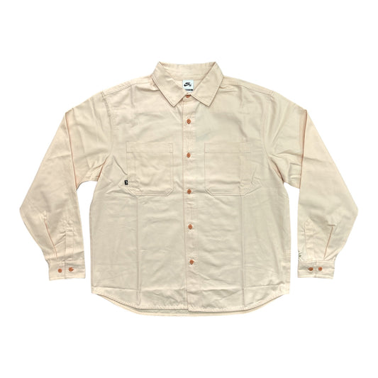 Nike SB Button Up Long Sleeve Guava Ice Neutral Olive FRONT