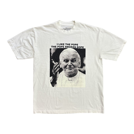 Paradise I Like The Pope Tee- White FRONT