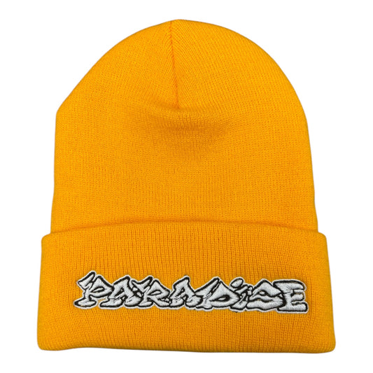 Paradise Paratopia Beanie- Mustard FRONT