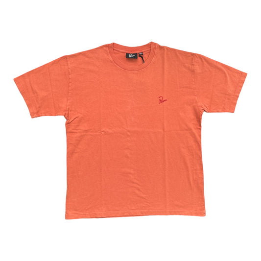 Parra Script Logo Tee Washed Tangerine FRONT