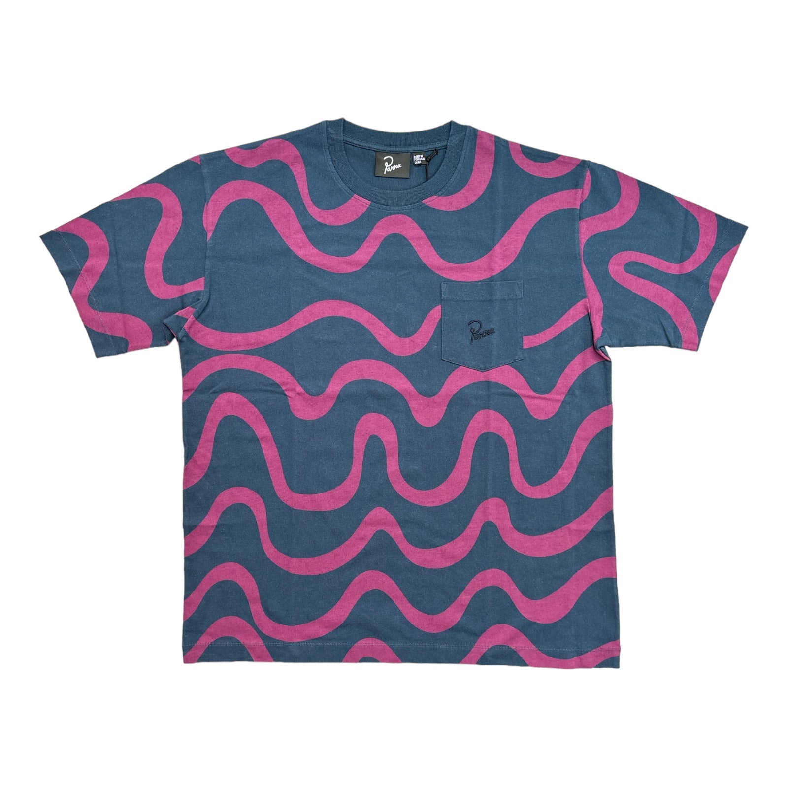 Parra Sound Wave Pocket Tee Navy FRONT