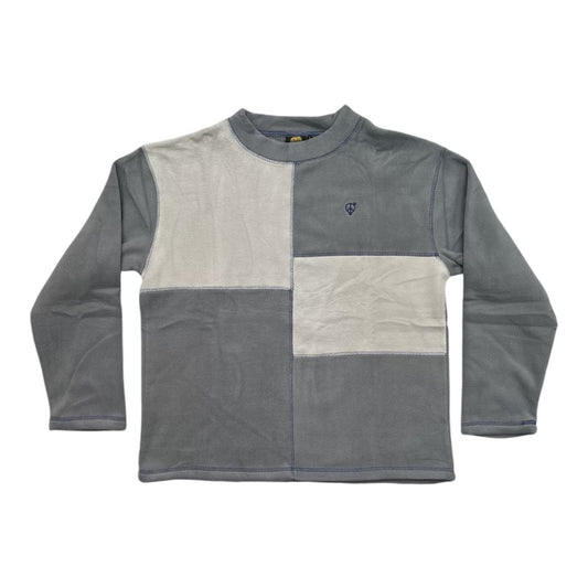 SEXHIPPIES Box Fleece Crew Neck Light Grey/Charcoal FRONT