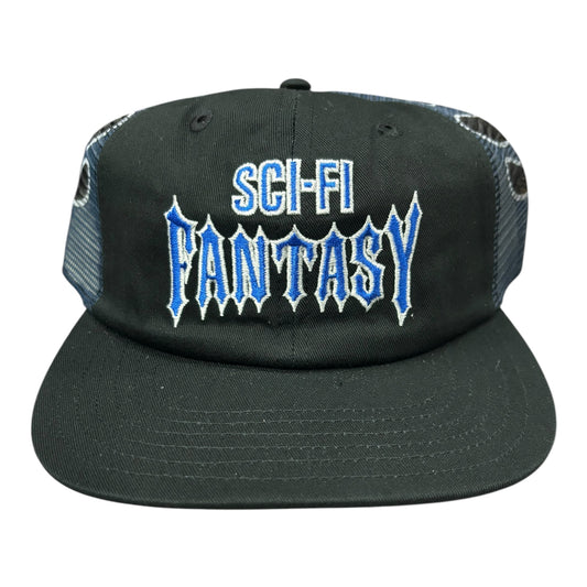 Sci-Fi Fantasy Biker Logo Hat- Black FRONT