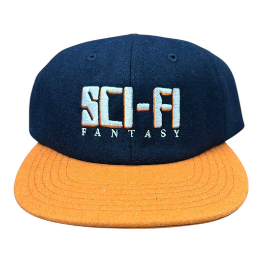 Sci-Fi Fantasy Display Hat- Navy/Orange FRONT