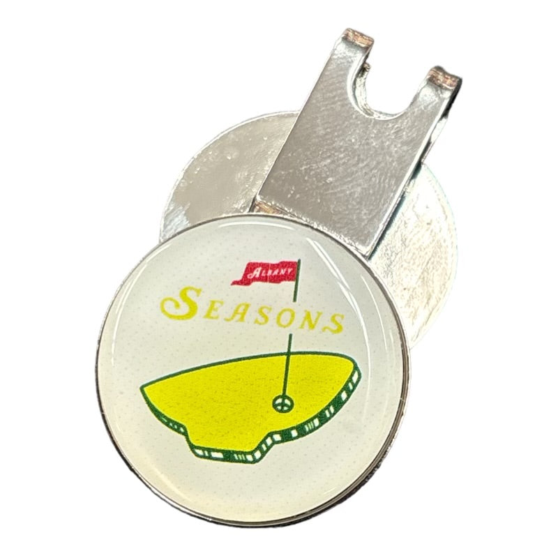 Seasons Golf Hat Clip w/ Ball Marker FRONT