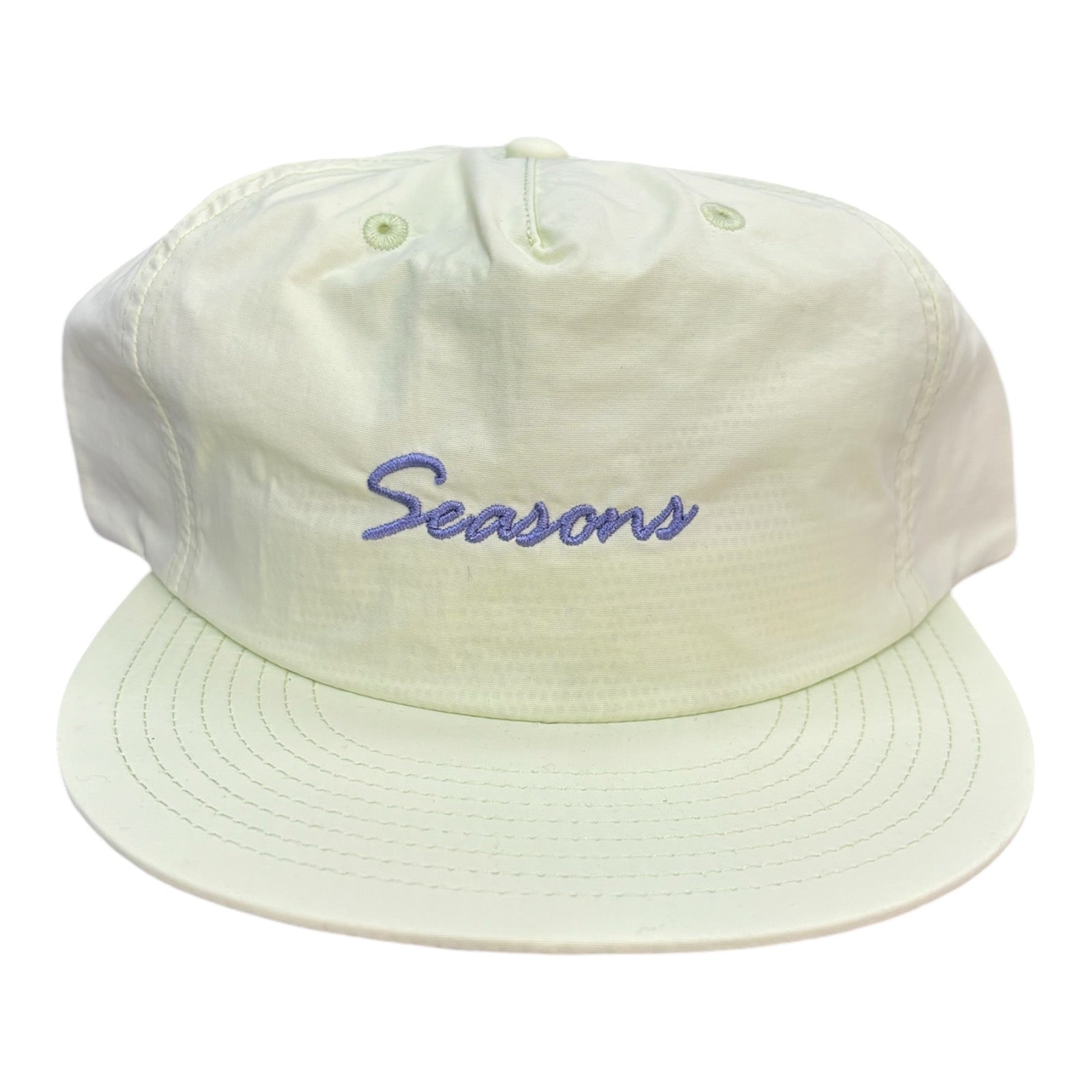 Seasons Script Logo Nylon Hat-Lite Lime FRONT