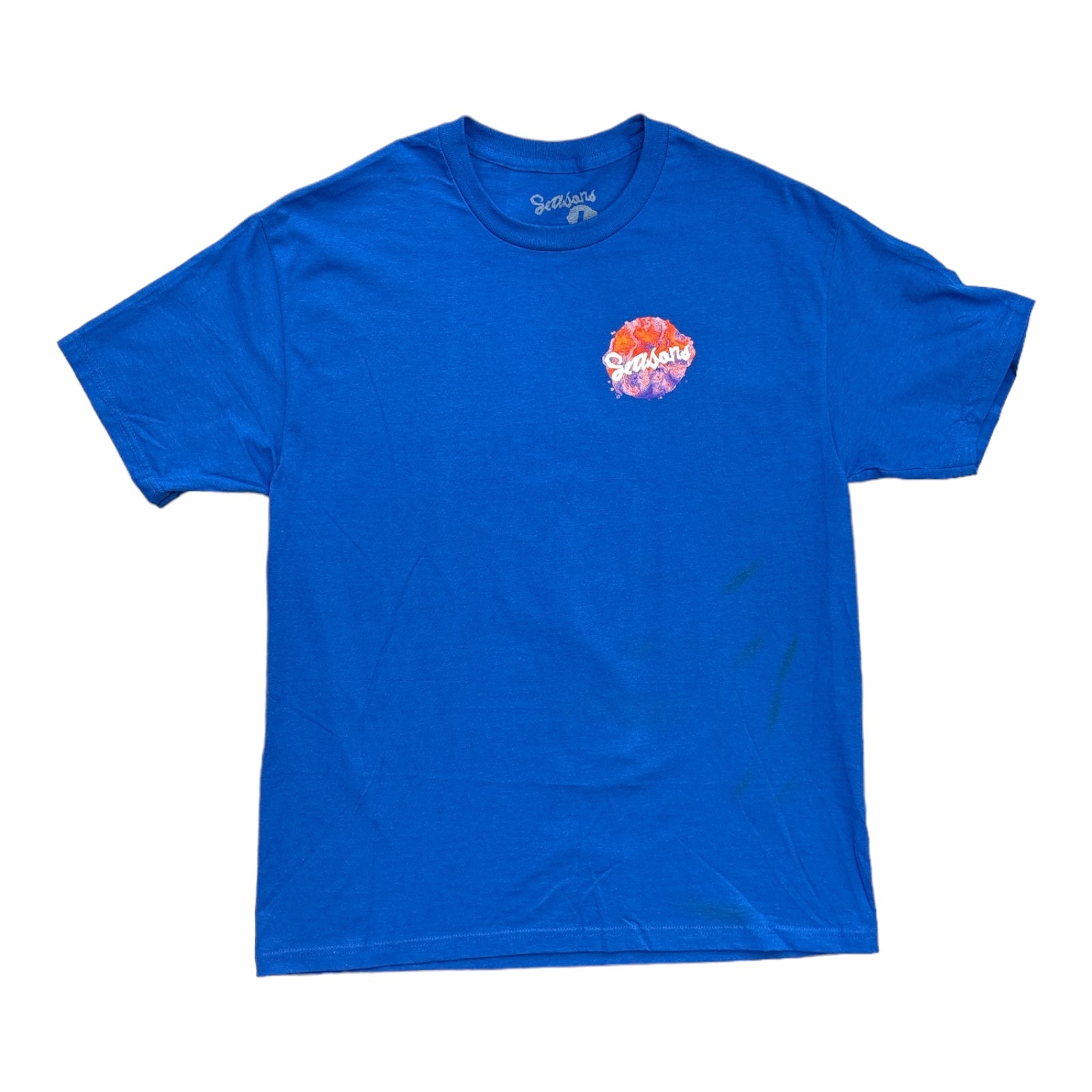 Seasons Swirl Blotch Tee Royal FRONT