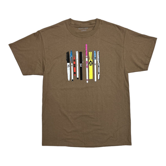 Skate Jawn Markers Tee Brown FRONT