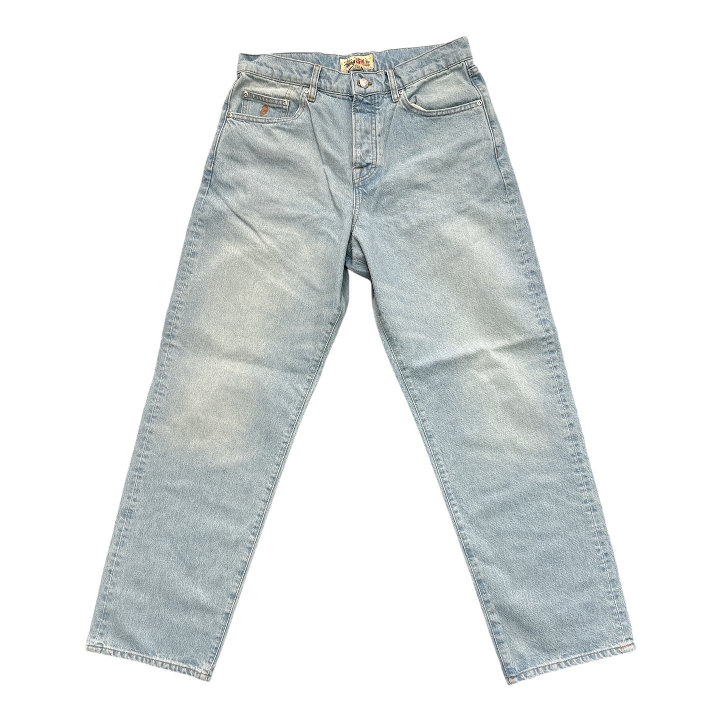 Stussy Big Ol Jean Washed Canvas- Light Wash FRONT