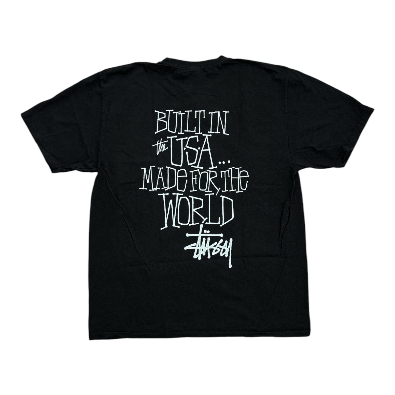 Stussy Built In U.S.A. Pigment Dye Tee- Black BACK