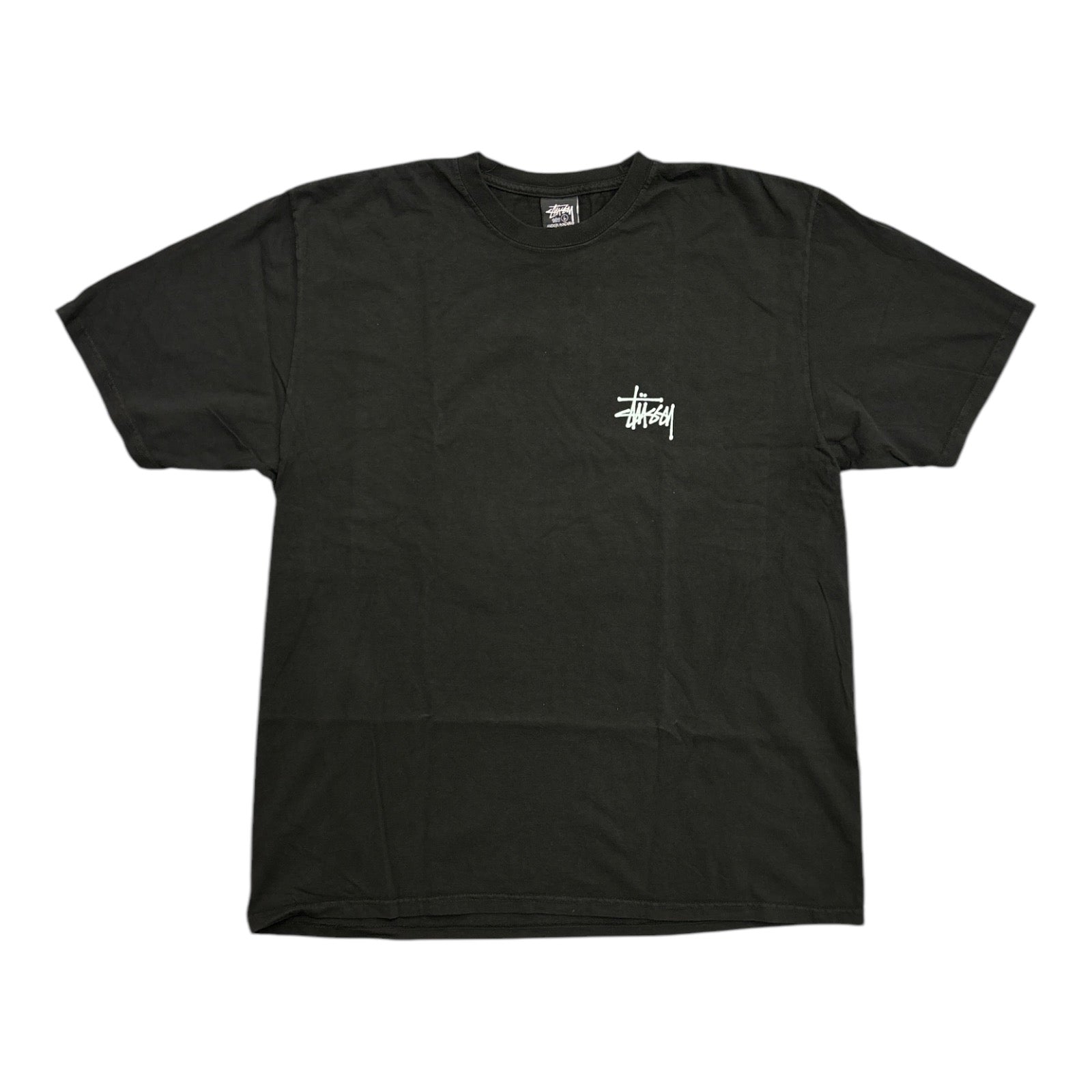 Stussy Built In U.S.A. Pigment Dye Tee- Black FRONT