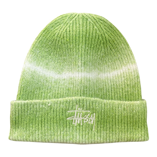 Stussy Cuff Basic Stripe Beanie- Lime FRONT