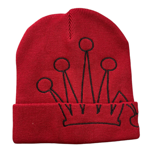 Stussy Cuff Beanie Crown- Maroon FRONT