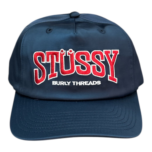 Stussy Mid-Depth Burly Threads Snapback- Navy FRONT