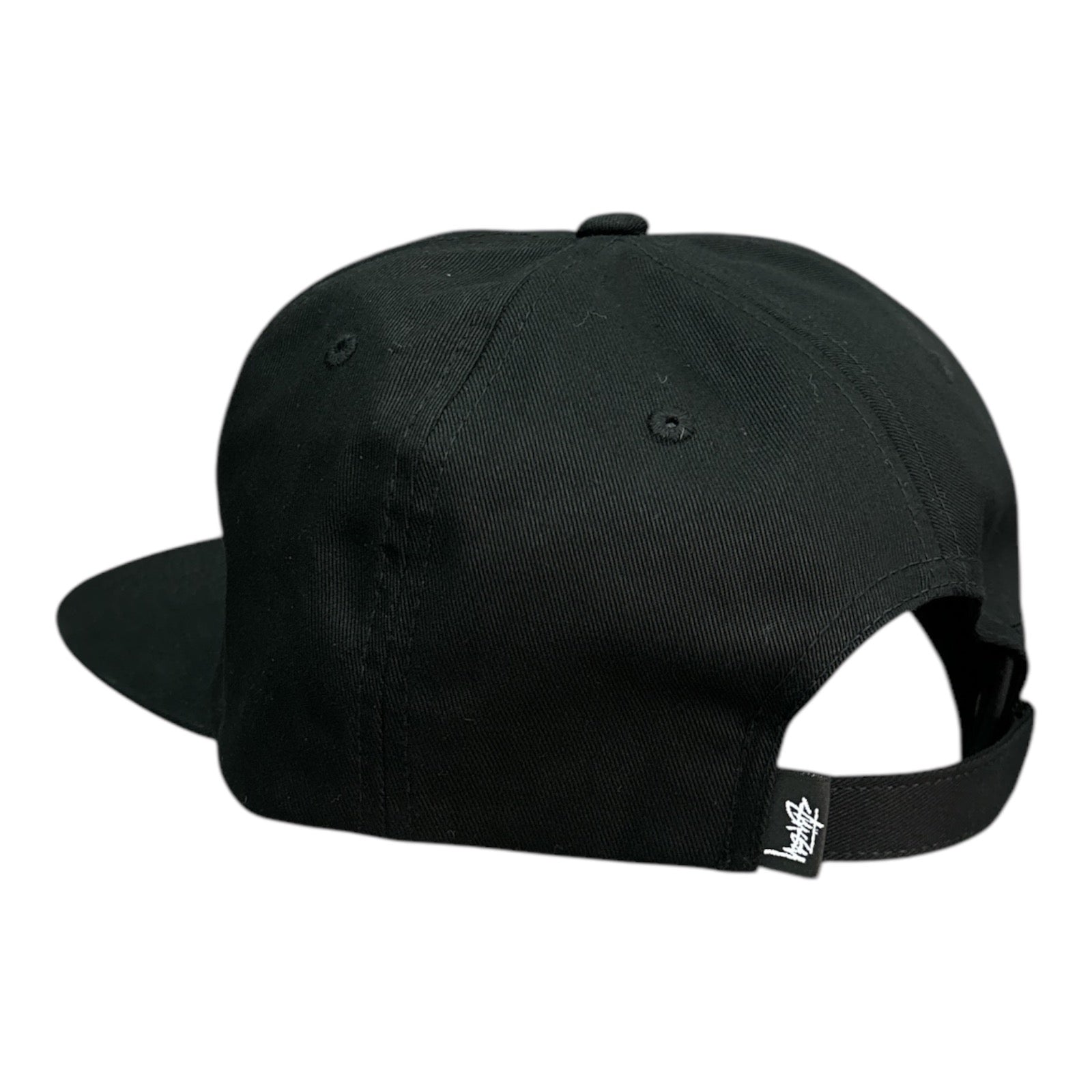 Stussy Mid-Depth STU Arch Strapback- Black BACK