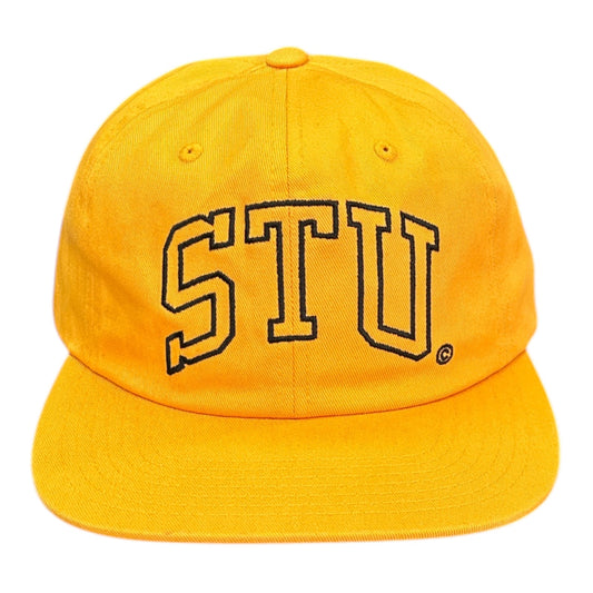 Stussy Mid-Depth STU Arch Strapback- Uni Gold FRONT