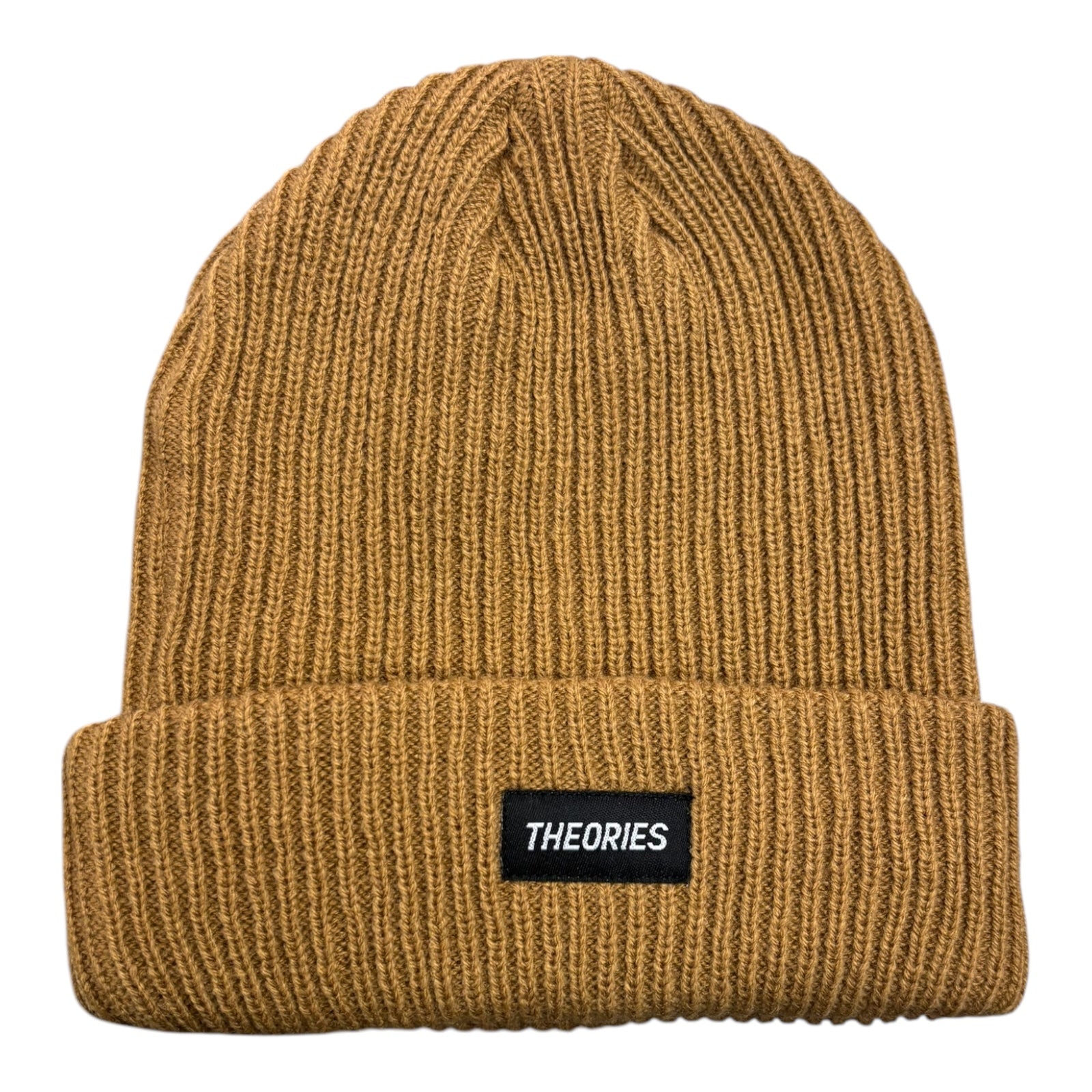 Theories Stamp Label Beanie- Caramel FRONt