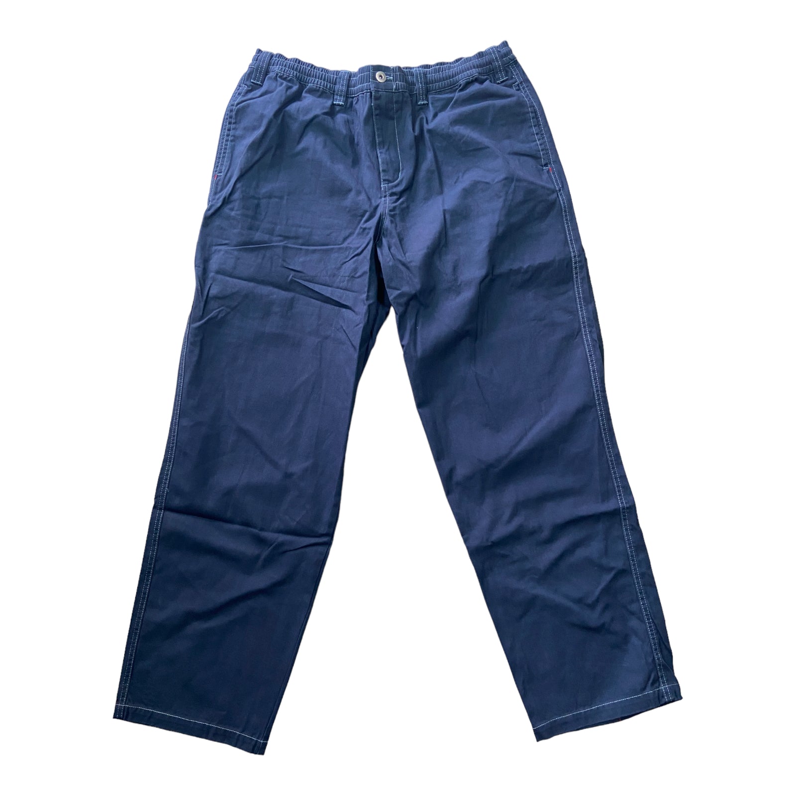 Theories Stamp Lounge Pants- Navy/Contrast Stitch Front