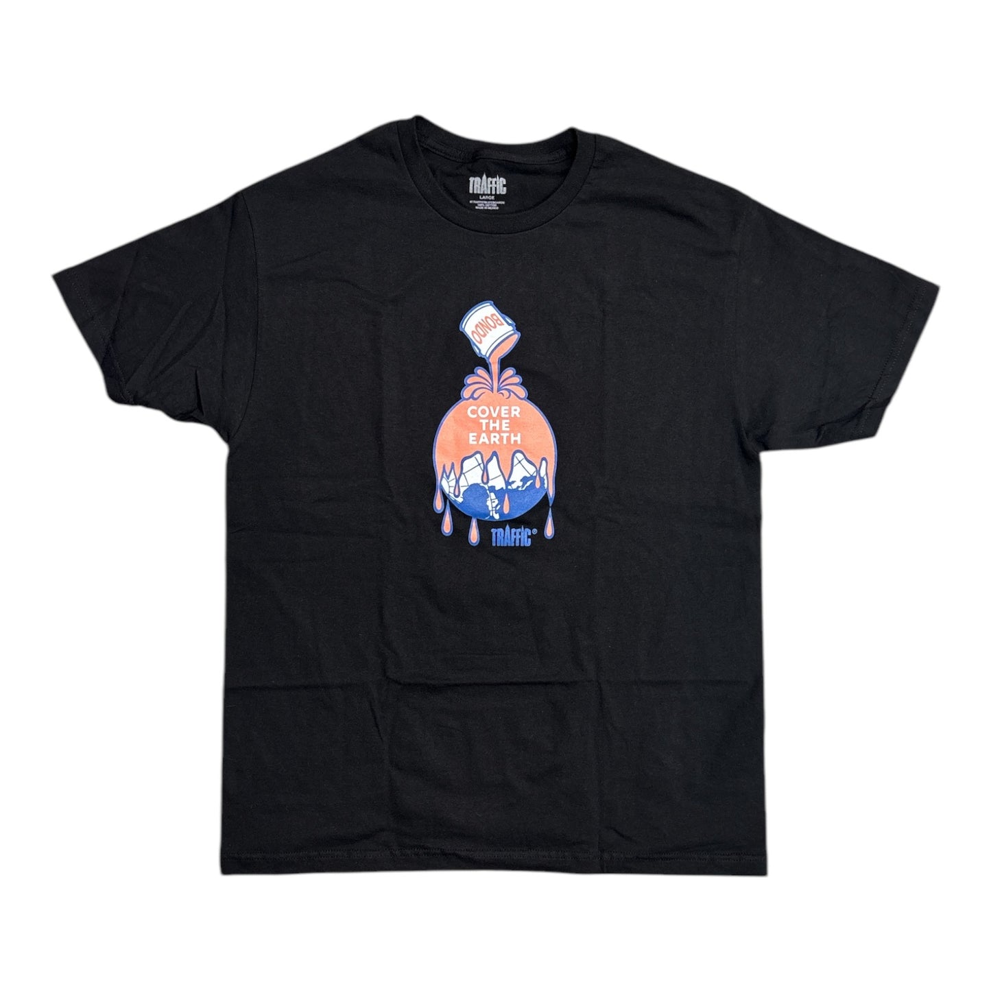 Traffic Cover The Earth Tee- Black FRONT