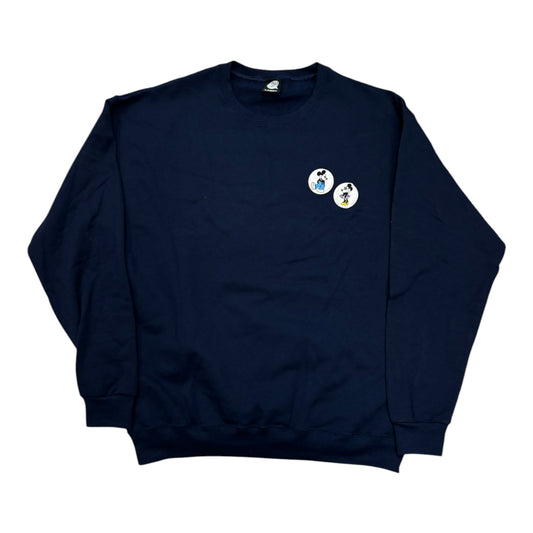 Violet Mickey Loves Minnie Crew Neck- Navy FRONT