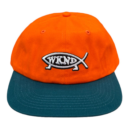 WKND Evo Fish Hat Orange/Green FRONT