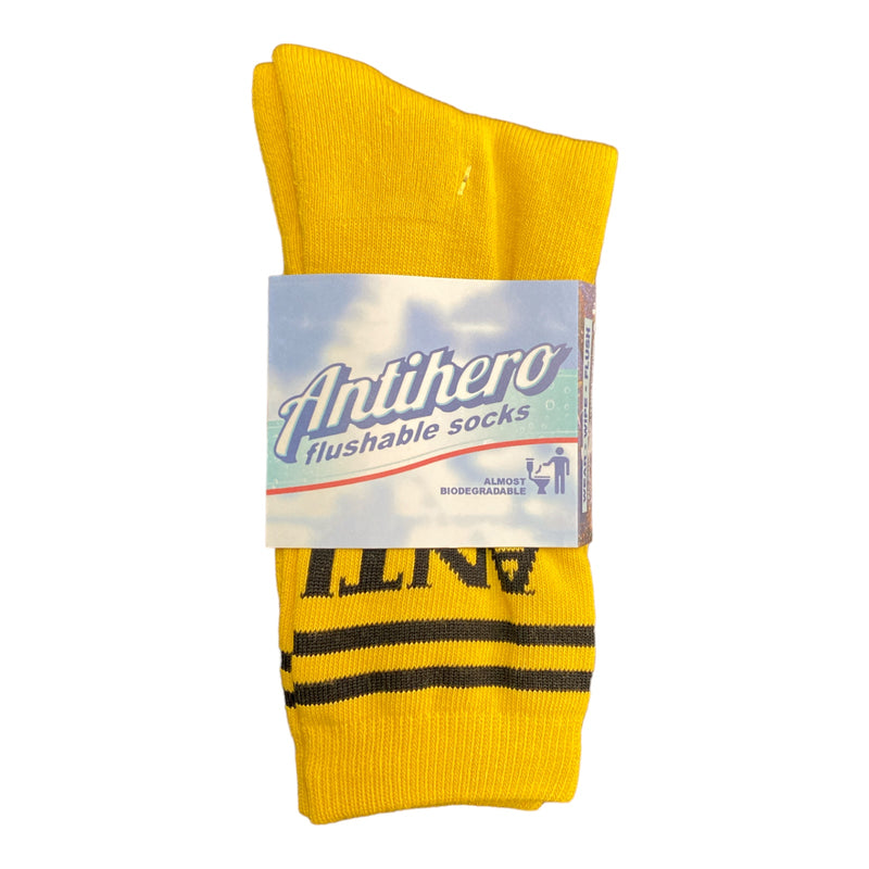 Anti Hero If Found Socks- Yellow/Black