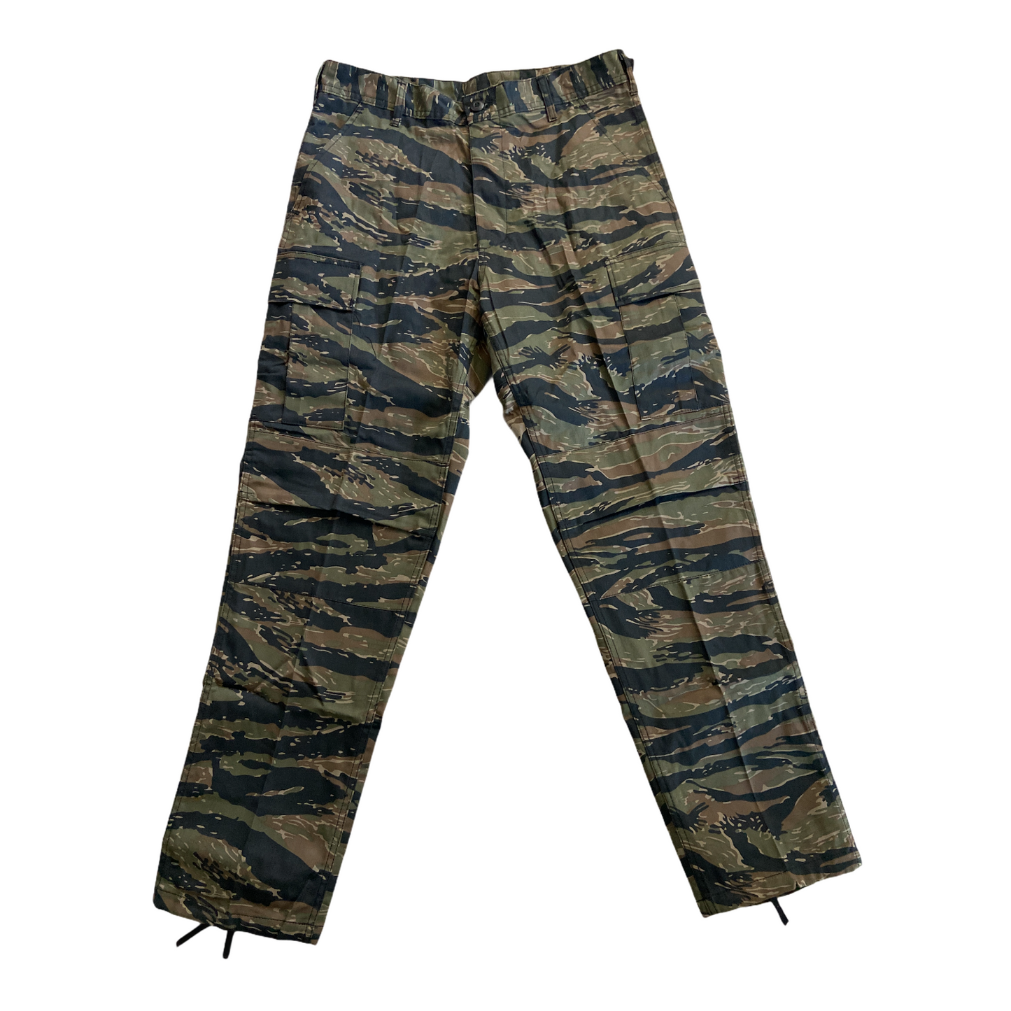 Rothco Cargo Pants- Tiger Striped Camo Black/Green/Brown FRONT